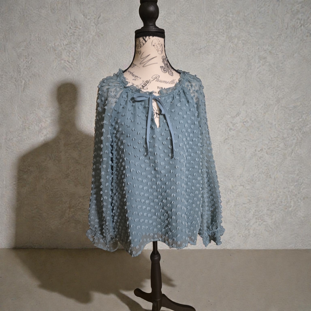 Cupio Textured‎ Teal Blouse - Picture 4 of 8